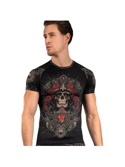 Venum Venum Santa Muerte 5.0 Rashguard Tiefschwarz Gold