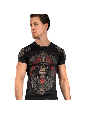 Venum Venum Santa Muerte 5.0 Rashguard Diep Zwart Goud