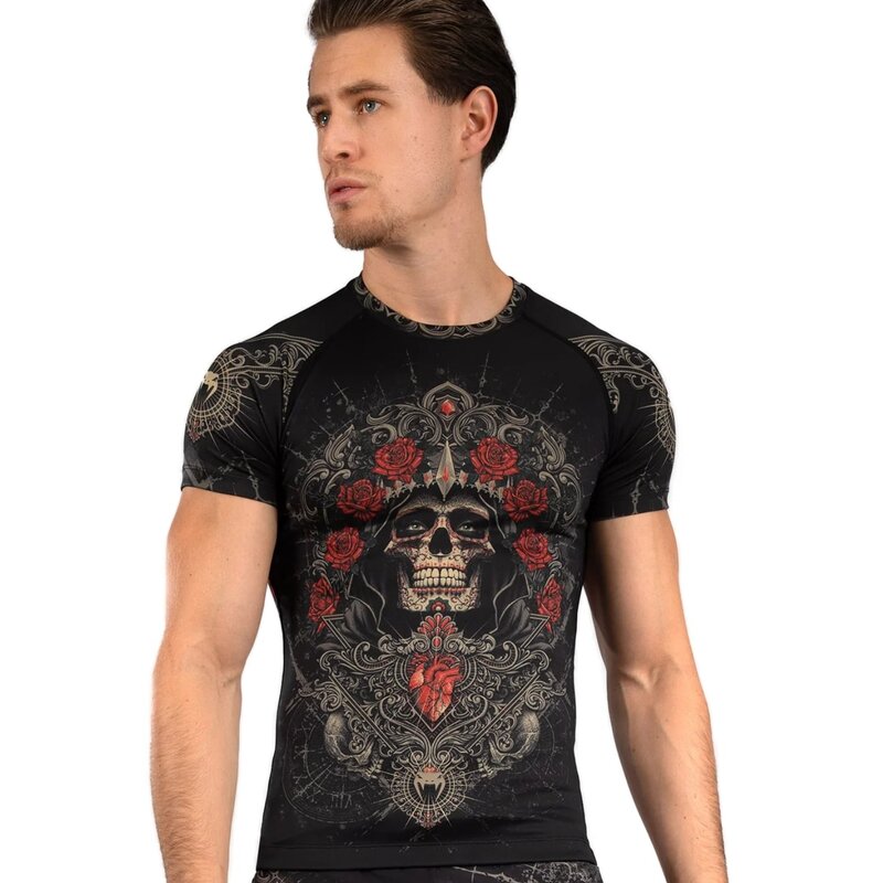 Venum Venum Santa Muerte 5.0 Rashguard Deep Black Gold
