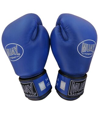MUAY Bokshandschoenen Original Leder Blauw