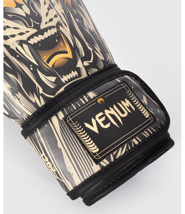 Venum Tiger Boxing Gloves Black Neon Orange
