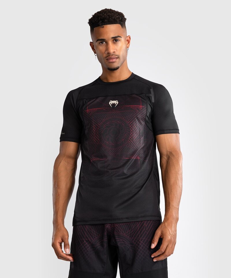 Venum Venum G-Fit Air Dry-Tech T-Shirt Tiefschwarz Feuerrot
