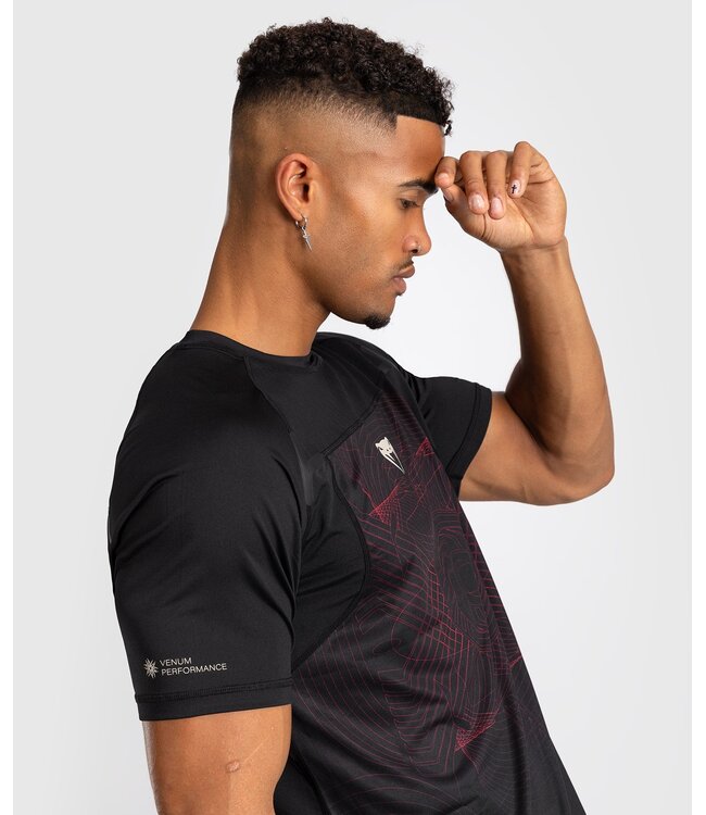Venum G-Fit Air Men's Dry-Tech T-Shirt Deep Black Fire Red