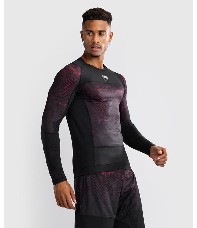 Venum Venum G-Fit Air Rashguard L/S Deep Black Fire Red