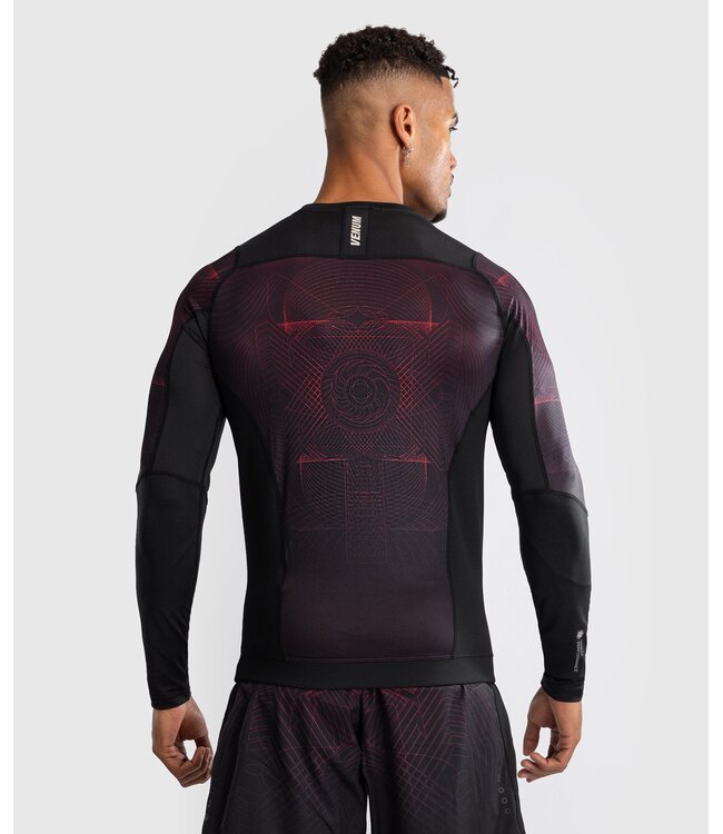 Venum G-Fit Air Rashguard L/S Deep Black Fire Red