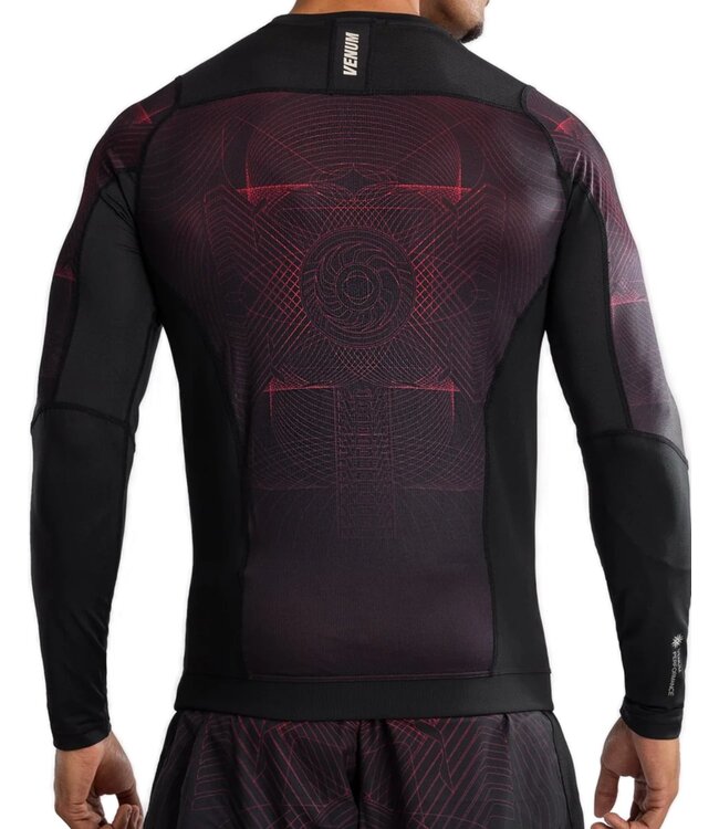 Venum G-Fit Air Rashguard L/A Tiefschwarz Feuerrot