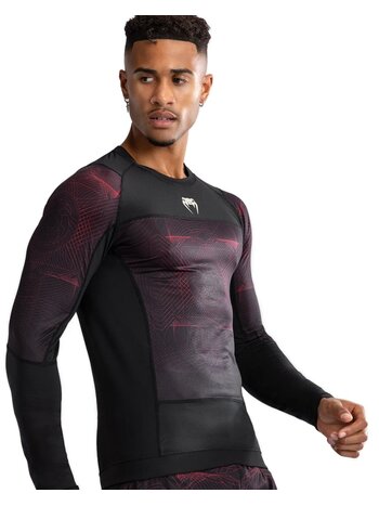 Venum Venum G-Fit Air Rashguard L/S Diepzwart Vuurrood