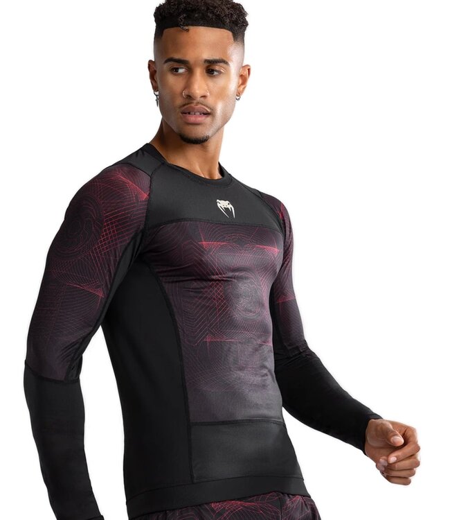 Venum Venum G-Fit Air Rashguard L/S Diepzwart Vuurrood