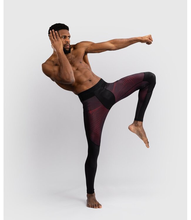 Venum G-Fit Air Sports Leggings Spats Tights Tiefschwarz Feuerrot