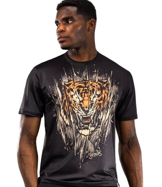 Venum Venum Tiger Dry Tech T-Shirt Schwarz Neon Orange