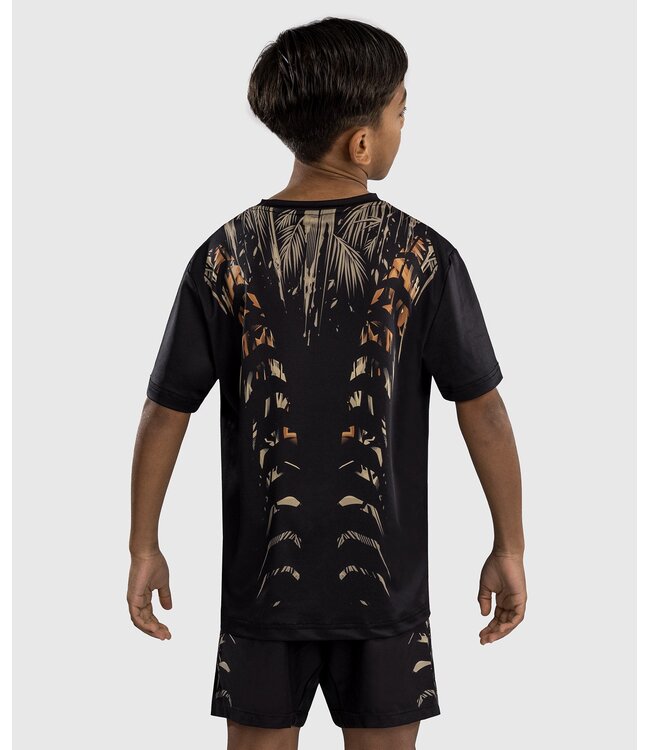 Venum Tiger Kinder Dry Tech T-Shirt Schwarz Neonorange