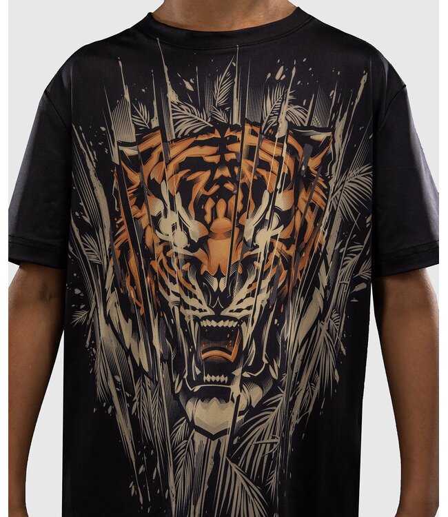 Venum Tiger Kids Dry Tech T-Shirt Zwart Neon Oranje
