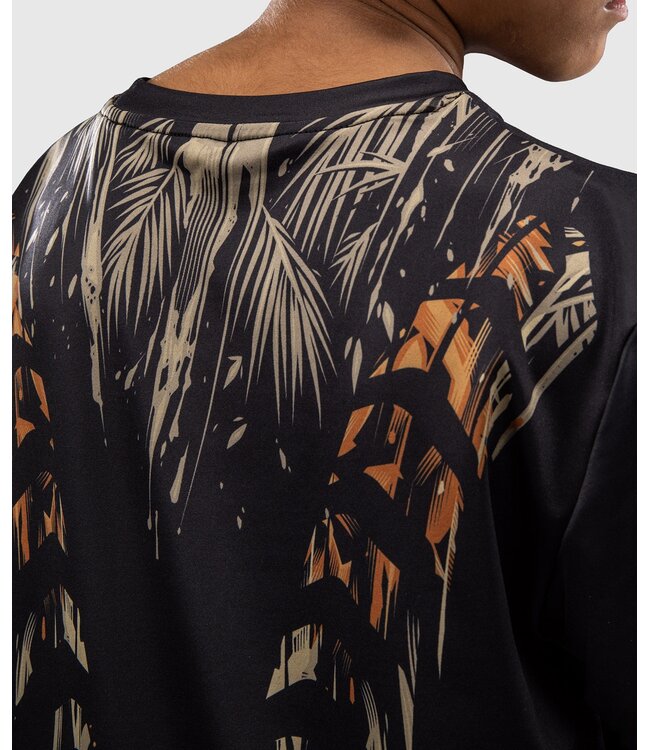 Venum Tiger Kinder Dry Tech T-Shirt Schwarz Neonorange