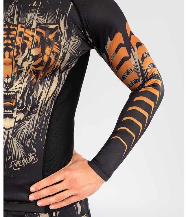 Venum Tiger Rashguard L/S Zwart Neon Oranje