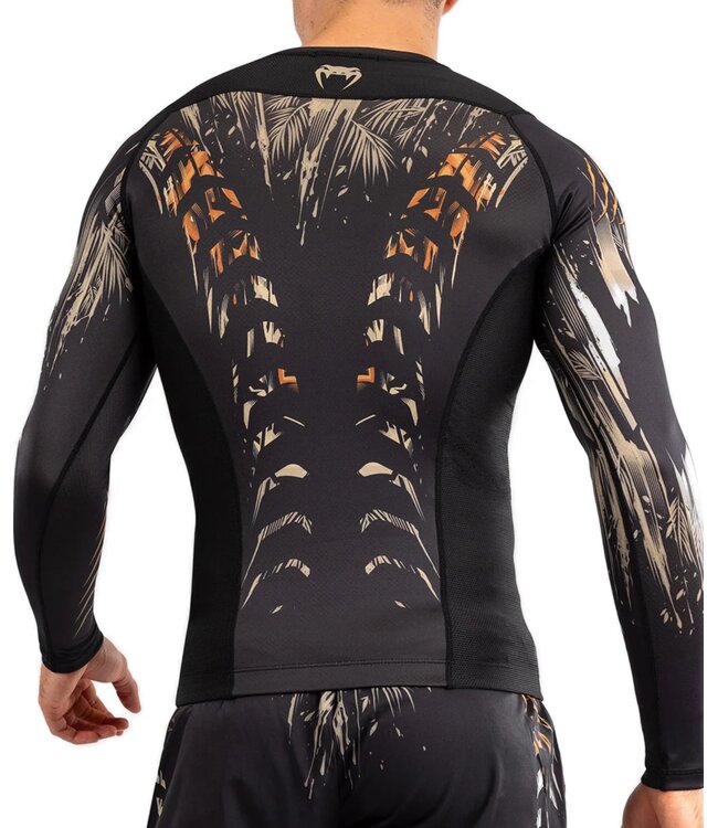 Venum Venum Tiger Long Sleeve Rashguard Black Neon Orange