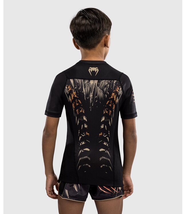 Venum Venum Tiger Rash Guard Kinder Schwarz Neon Orange