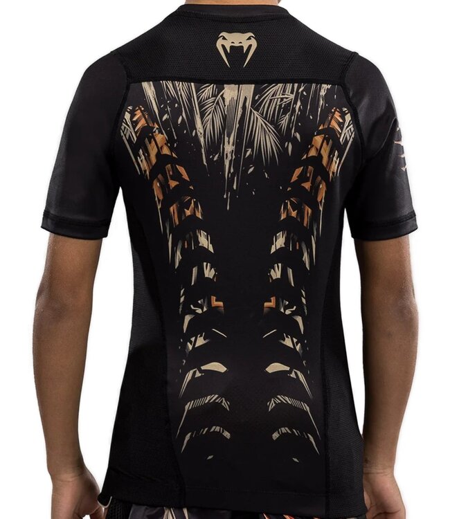 Venum Tiger Rash Guard Kinder Schwarz Neon Orange
