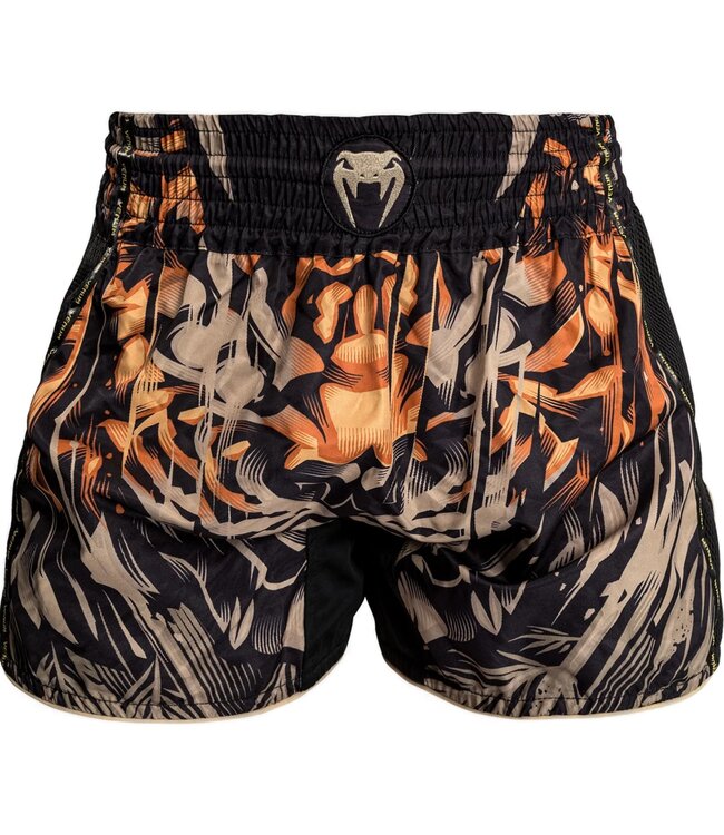 Venum Tiger Muay Thai Shorts Kinder Schwarz Neon Orange