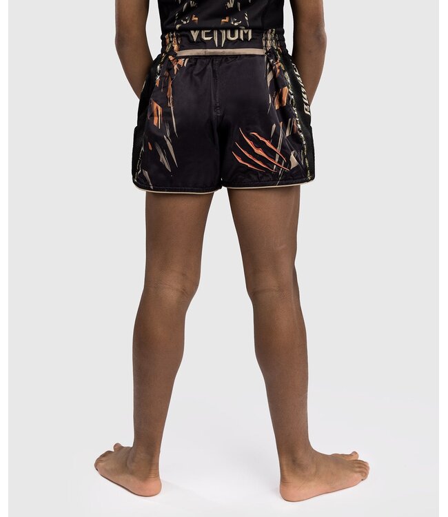 Venum Tiger Muay Thai Shorts Kids Black Neon Orange