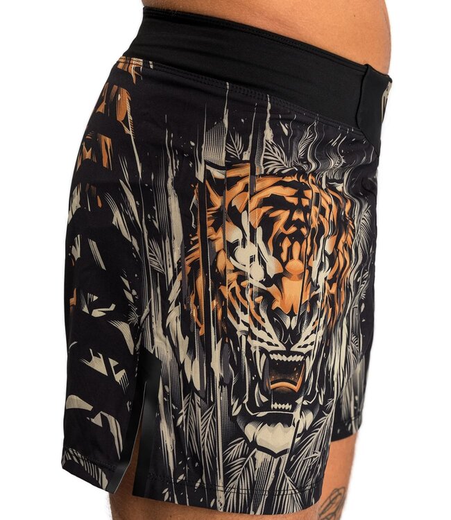 Venum Venum Tiger Fight Shorts Black Neon Orange