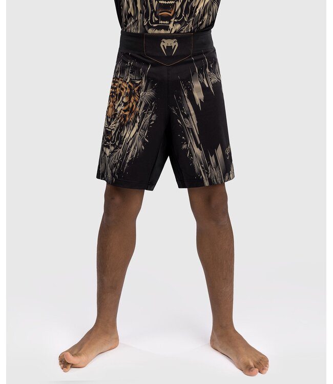 Venum Tiger Kids Fight Shorts Black Neon Orange