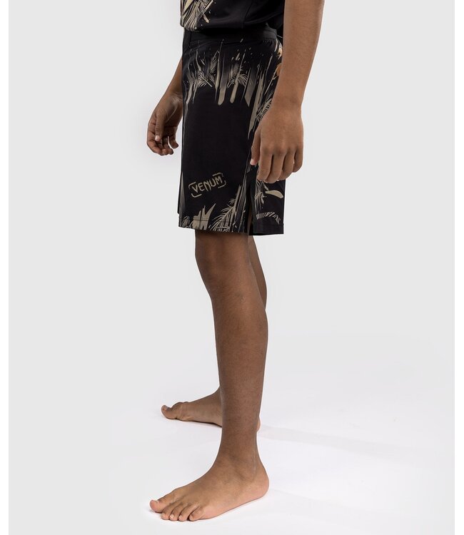 Venum Tiger Kids Fight Shorts Black Neon Orange