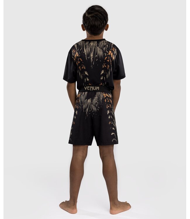 Venum Tiger Kids Fight Shorts Black Neon Orange