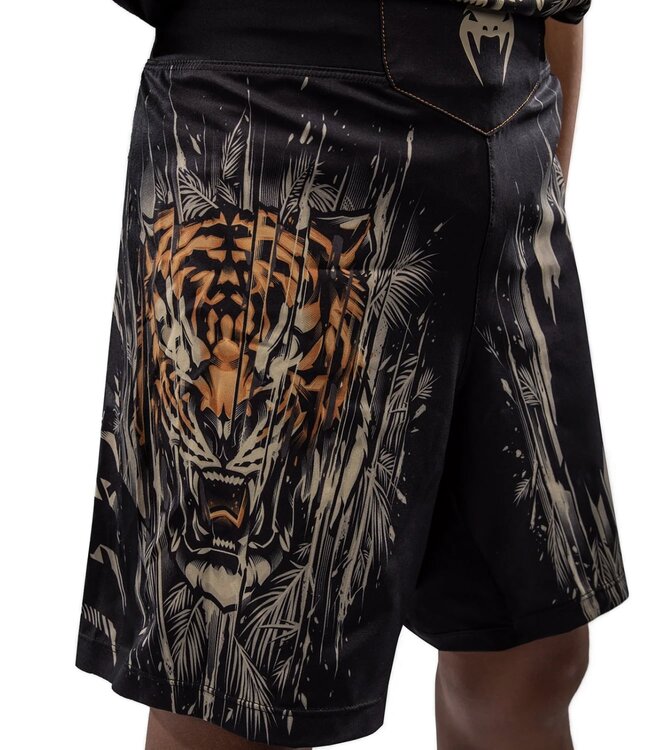 Venum Tiger Kids Fight Shorts Zwart Neon Oranje