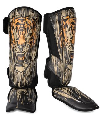 Venum Venum Tiger Schienbeinschoner Schwarz Neon Orange