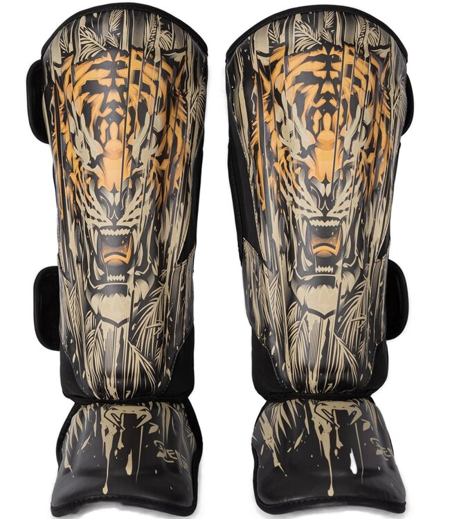 Venum Venum Tiger Schienbeinschoner Schwarz Neon Orange