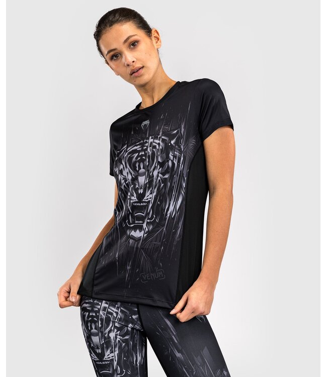 Venum Venum Tiger Women's Dry Tech T-Shirt Black Silver