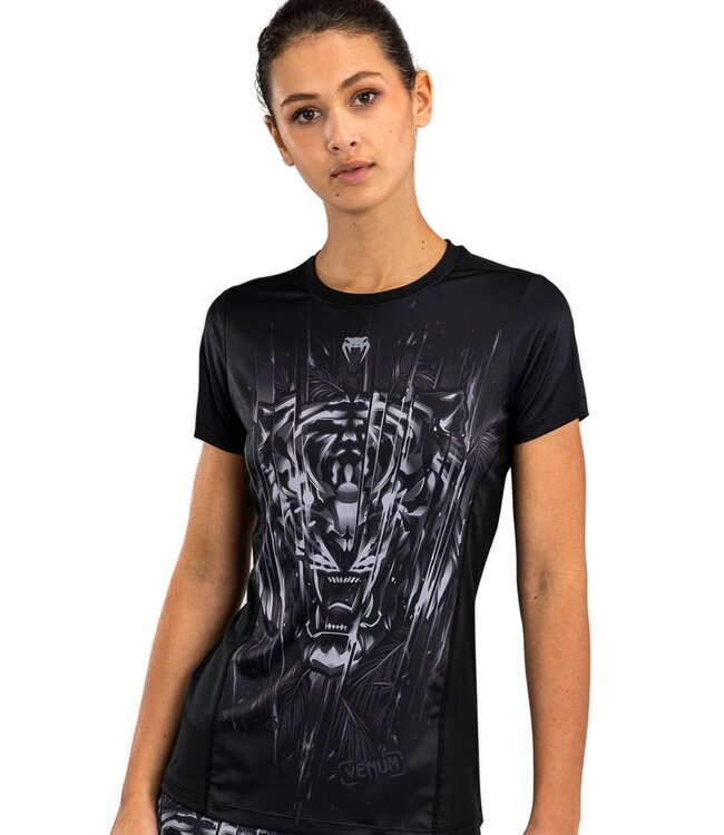 Venum Venum Tiger Women's Dry Tech T-Shirt Black Silver