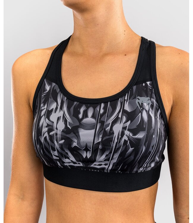 Venum Tiger Women's Sports Bra Black Silver