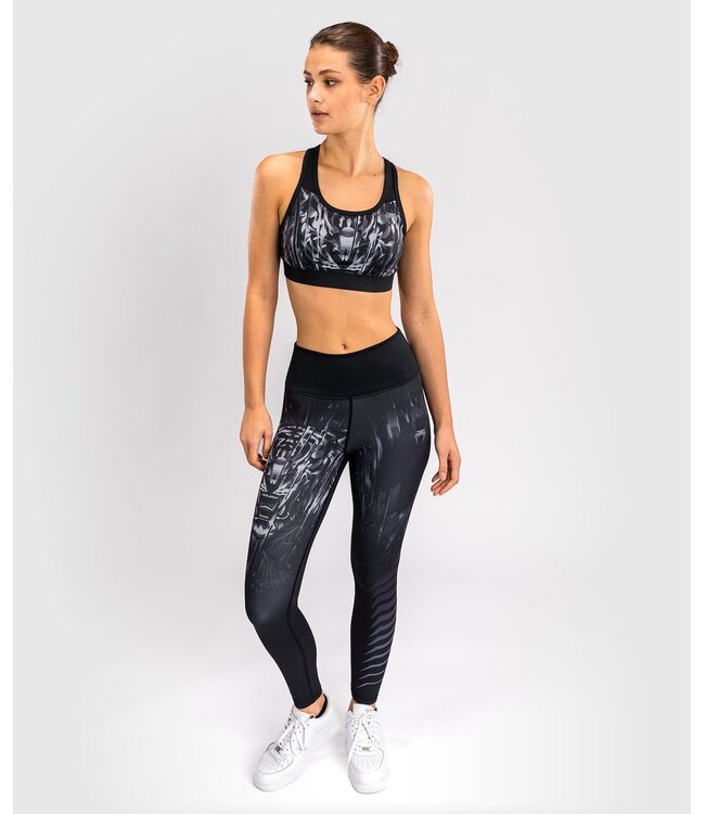 Venum Tiger Women's Sports Bra Black Silver