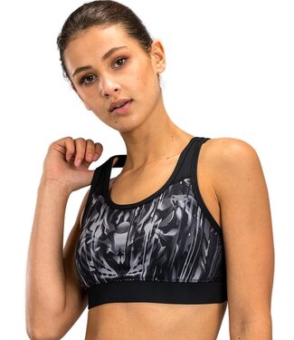 Venum Venum Tiger Damen Sport-BH Schwarz Silber
