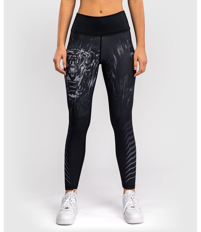 Venum Venum Tiger Damen Sport Leggings Schwarz Silber