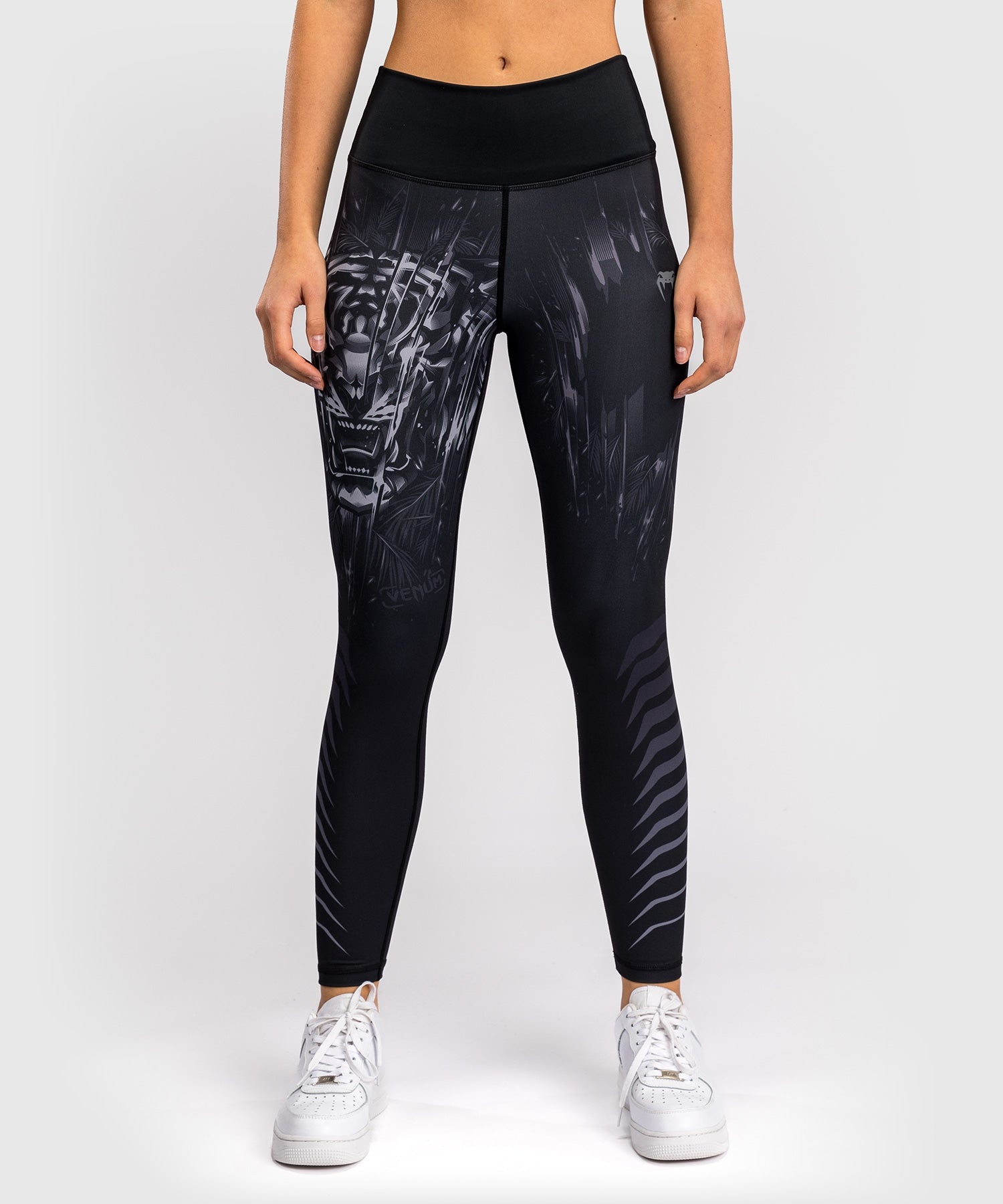 Venum Venum Tiger Women's Sports Leggings Black Silver
