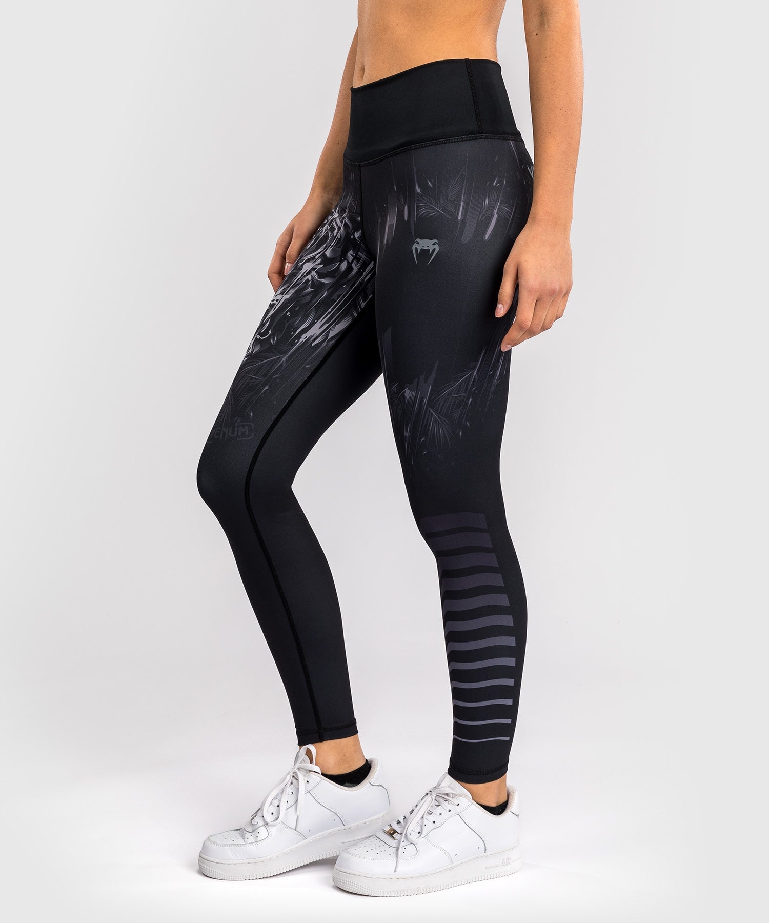 Venum Venum Tiger Women's Sports Leggings Black Silver