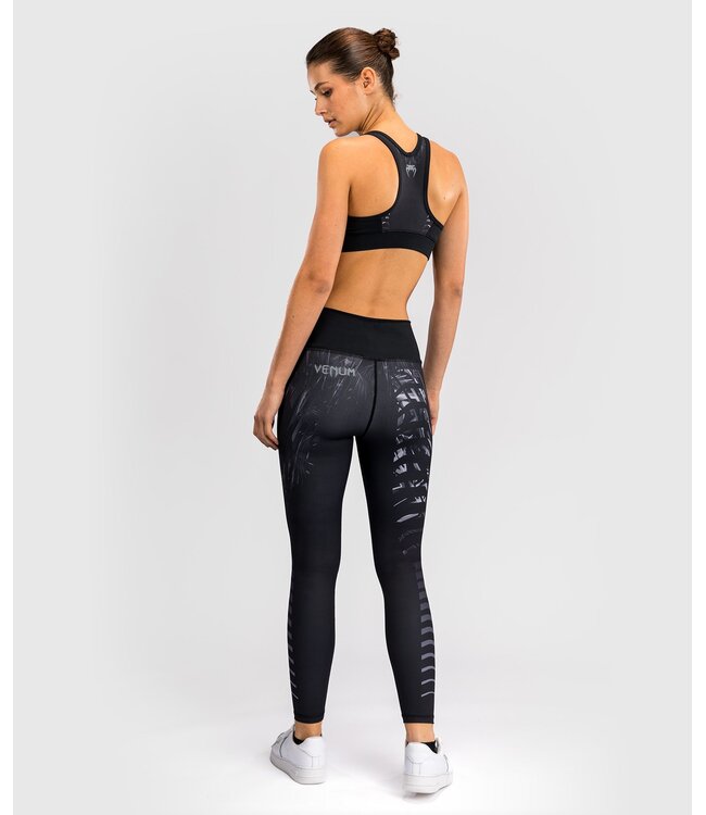 Venum Tiger Damen Sport Leggings Schwarz Silber