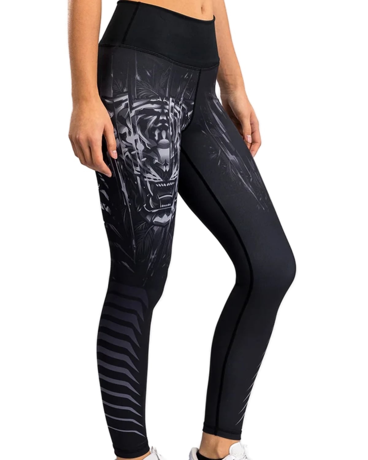 Venum Venum Tiger Women's Sports Leggings Black Silver