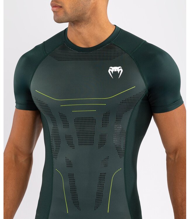 Venum Venum Technical 3.0 Rash Guard Kompression Shirt Forest Green