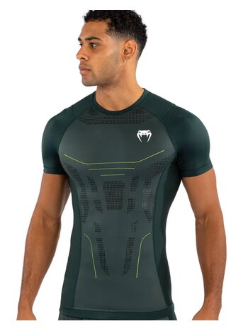 Venum Venum Technical 3.0 Rashguard Compressieshirt Bosgroen