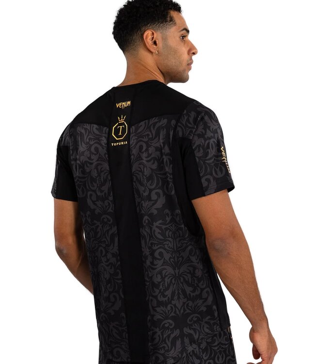Venum x Ilia Topuria Unmatched Dry-Tech T-Shirt Schwarz Gold