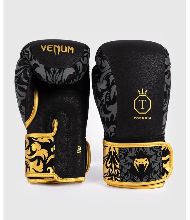 Venum Venum x Ilia Topuria Unübertroffene Boxhandschuhe Schwarz Gold