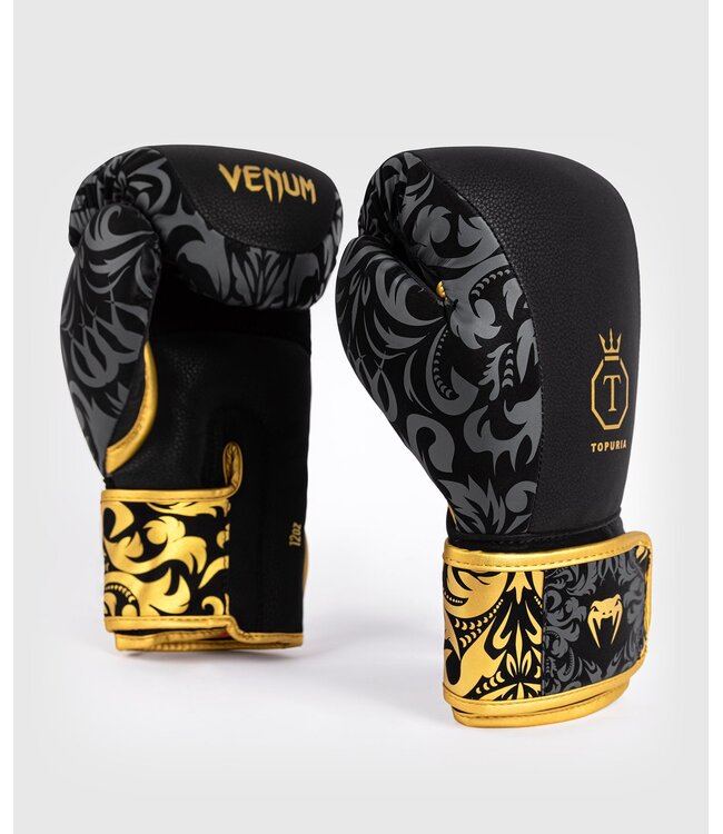 Venum x Ilia Topuria Unübertroffene Boxhandschuhe Schwarz Gold