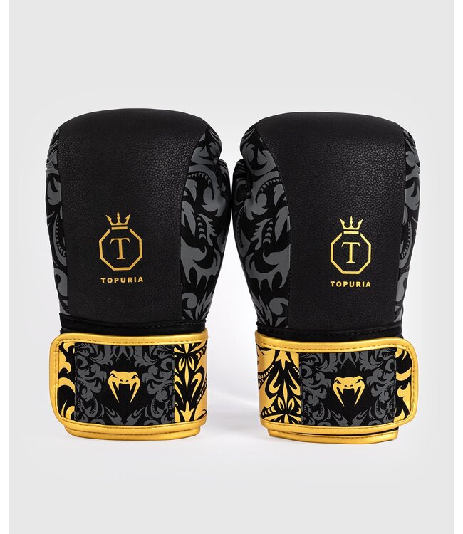 Venum x Ilia Topuria Unübertroffene Boxhandschuhe Schwarz Gold