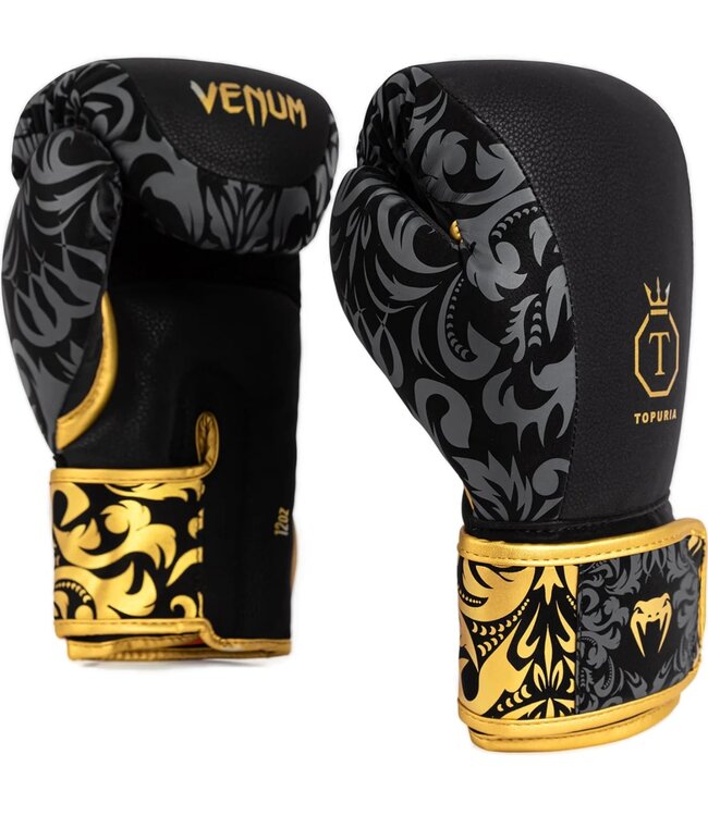Venum Venum x Ilia Topuria Unübertroffene Boxhandschuhe Schwarz Gold