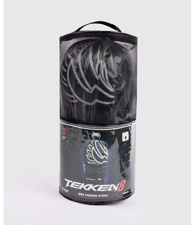 Venum x TEKKEN 8 Jin Kazama MMA Sparring Handschoenen Blauw Zwart Wit