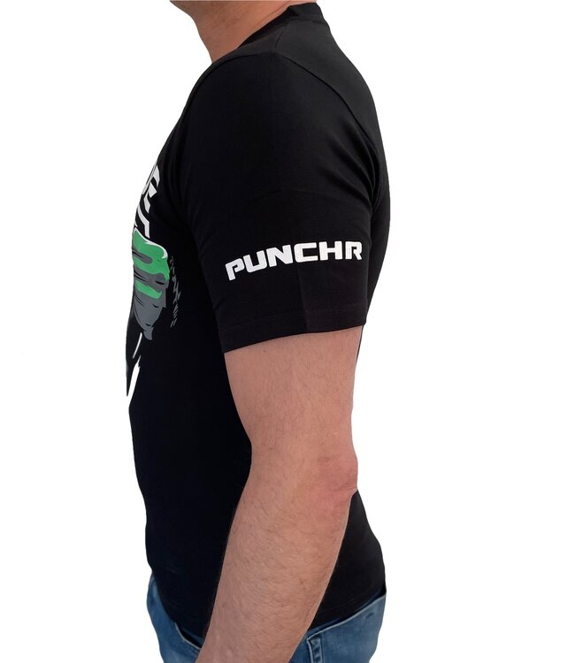 PunchR™ Beast Mode T-Shirt Kids Katoen Zwart Groen