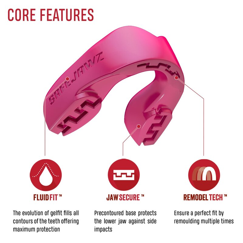 SAFEJAWZ SAFEJAWZ® Intro Series Mond- Gebitsbeschermer Roze - Kids